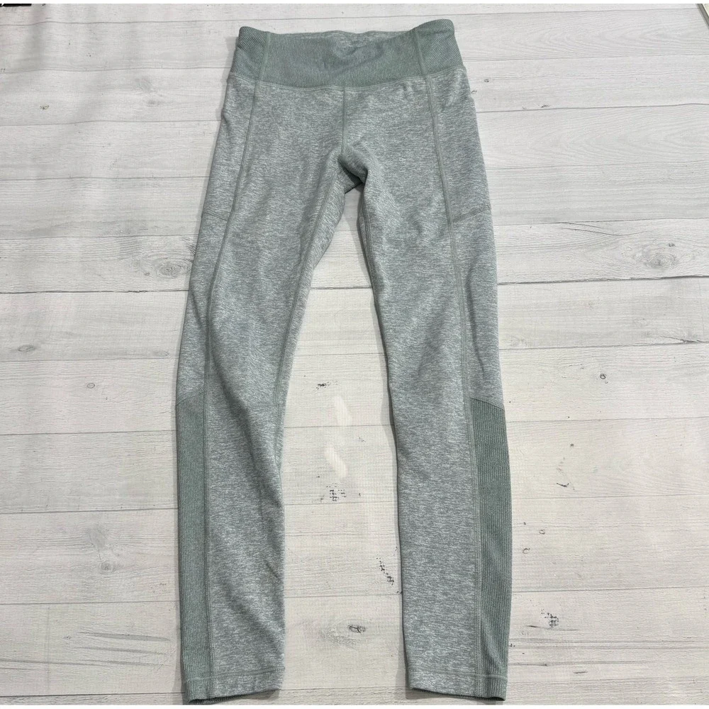 Athleta Girl Snowball SoftLuxe Leggings Heathered Green Athletic girls size 8/10